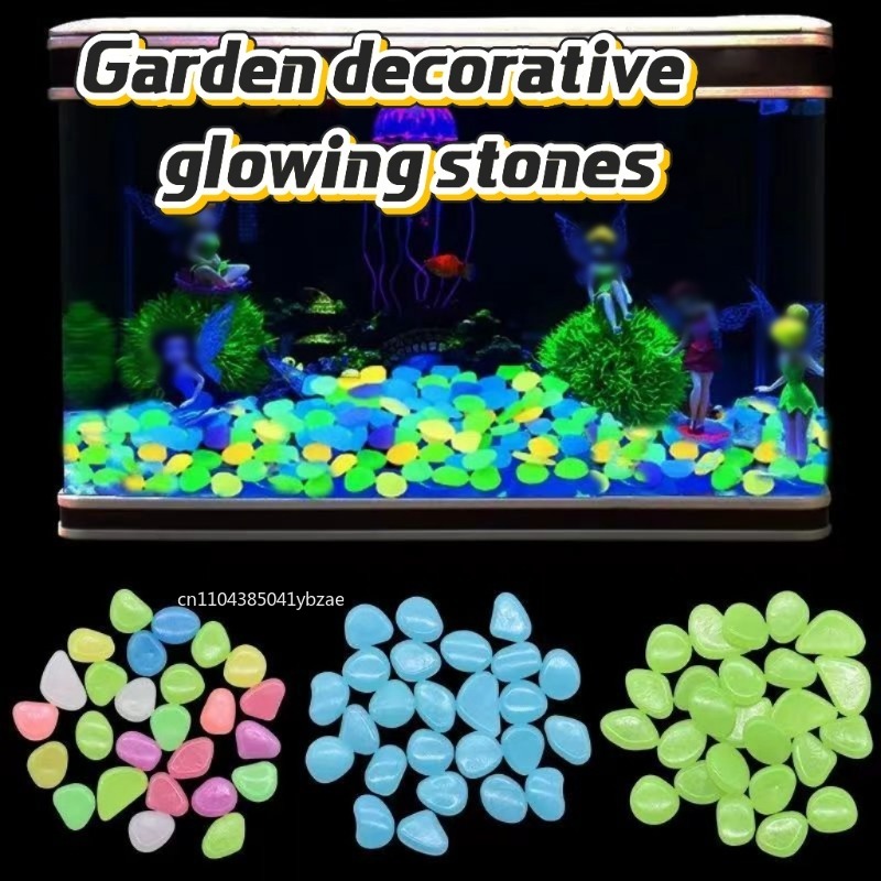 Fish Tank Gravel - 100–1000 Stück leuchtender Stein, leuchtende dunkle