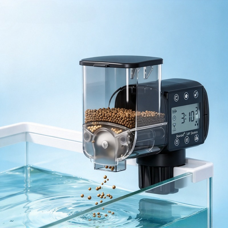 Aquarium Fish Keeping - Intelligenter, automatischer Fischfutterautomat mit digitaler Zeiteinstellung,