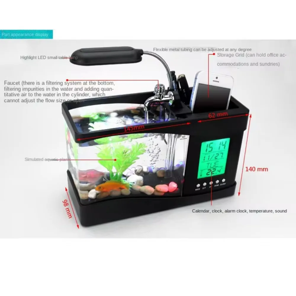 Aquarium Mini Fisch Tank mit W – Aquarium Light Bewertung und Preis
